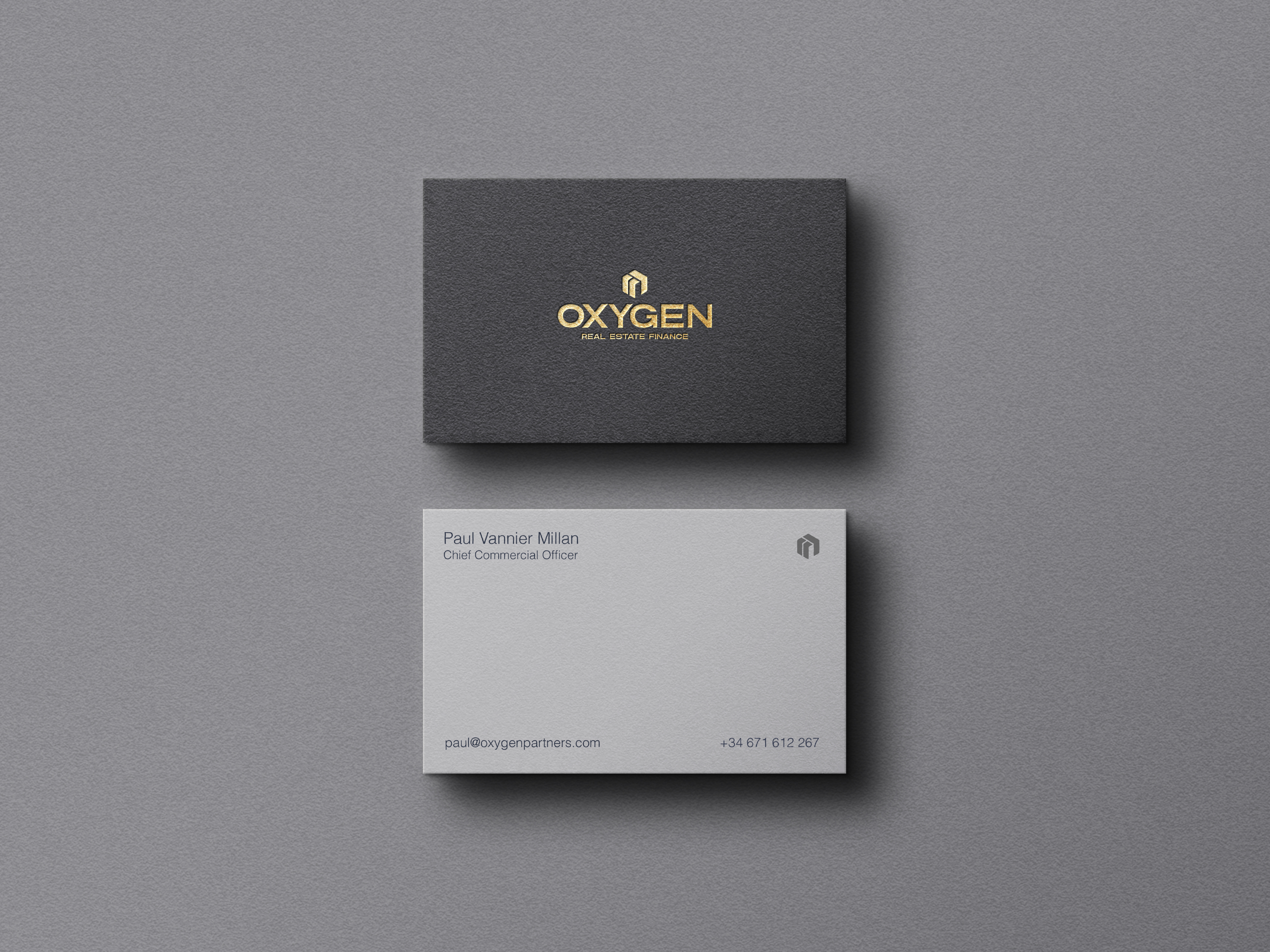 Aplicación de identidad visual para Oxygen Partners